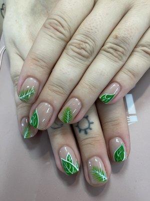 Gel manicure with great design