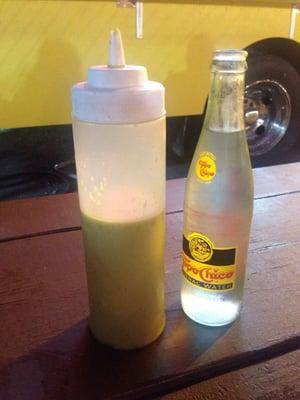 Green sauce y Topo chico!