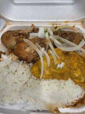 Chicken with white rice