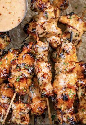 Bang Bang Chicken skewers