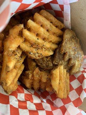 Oh wow garlic waffle fries