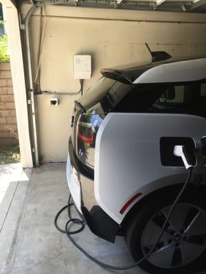 Electric BMW charger installation