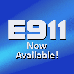 E911 Add-On Annual Service Registers with E911, Set to Nearest PSAP, Alert-Specific Call, Confirmation of Completion.