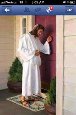 He is knocking on your door. Will you let Him in?