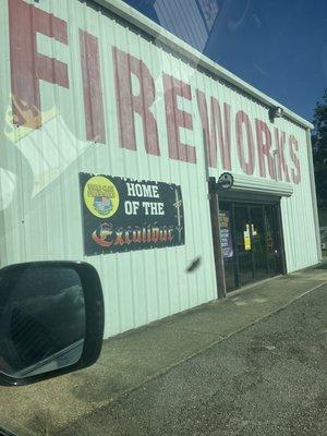 Outside Louisiana Fireworks in Gonzales