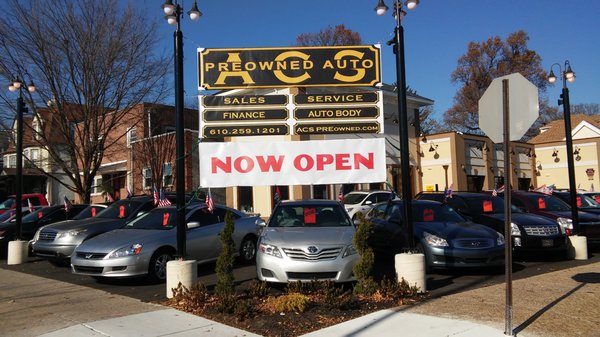 New location open in Lansdowne, Pa. Sales, service and Auto Body. We are a full service used car dealership.