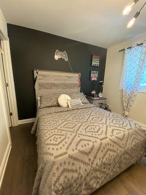 Accent wall on a bedroom