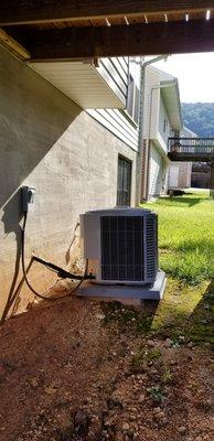 Condensing unit install