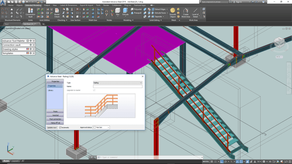 ATS CAD Design Technicians use Autodesk Advanced Steel for both structural and miscellaneous steel detailing projects.