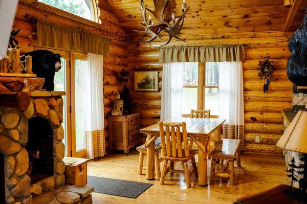 Dinning Area, next to kitchen and fireplace.