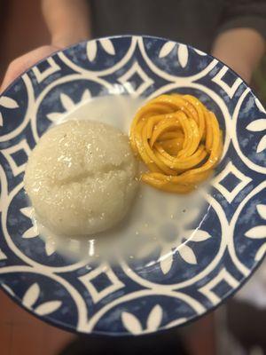 Sweet sticky rice with mango