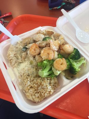 Hibachi chicken and shrimp