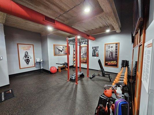 Weight training area