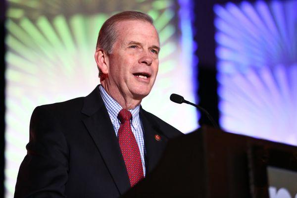 A US Senator speaking at an education event.