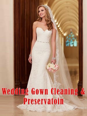 Wedding Gown Preservation
 Professionally dry cleaned and preserved for a lifetime.