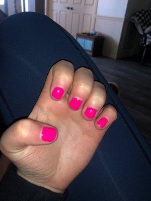 Barbie pink shellac