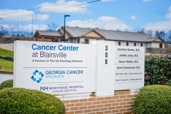 Cancer Center at Blairsville, Exterior Sign