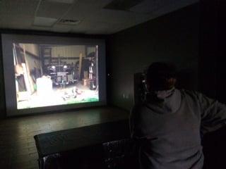 Shooting during class at our virtual range!