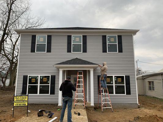 Sandy's House is a new shelter for women in Owensboro.  New Windows, Siding, Gutters, Shutters, and Door