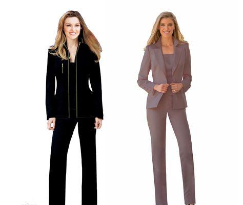 The famous pant suit custom made to your measurements by Susanna Beverly Hills