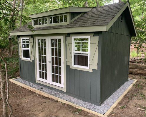 10x14 Classic Shed with Dormer and Stone Pad