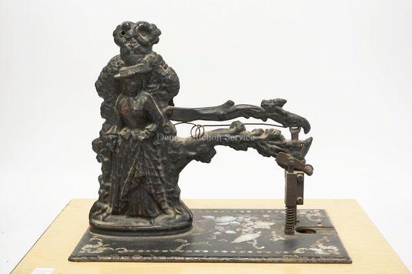 Rare Figural Cast Iron Sewing Machine