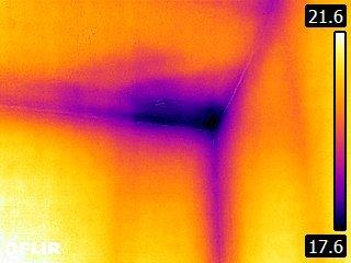 Thermal imaging that located active water leak from roof that couldn't be detected with naked eye.