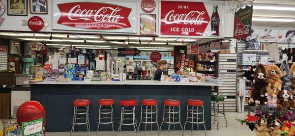 The soda fountain.