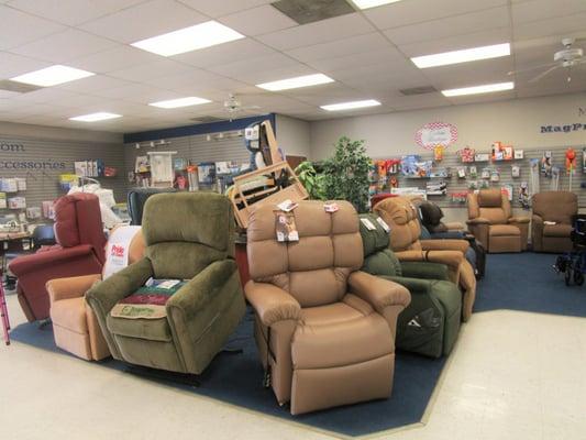 Largest in-stock selection of Seat Lift Recliner Chairs in the CSRA!