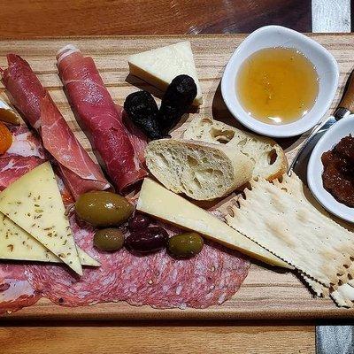 Delectable Charcuterie board. Pairs well with our unique wine selections.