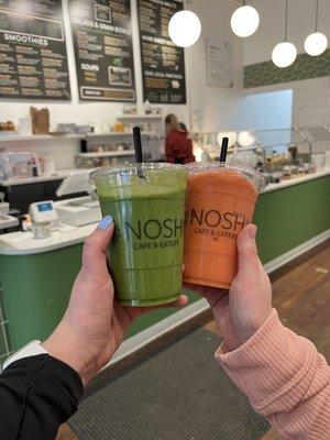 Green Goodness Smoothie & Tropical Paradise Smoothie