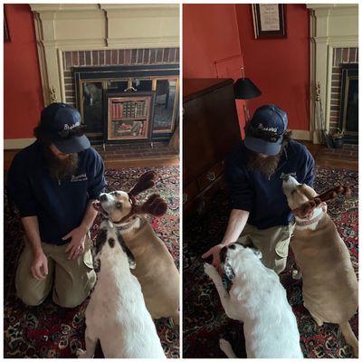 Not only did we have happy customers when their rugs were delivered, the fur babies were just as excited to have their clean rugs back!