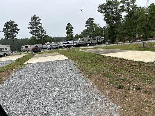 Empty spaces looking towards my camper