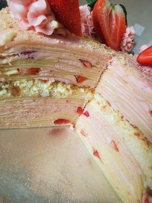 Strawberry crepe cake