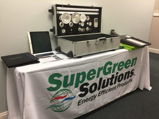 SuperGreen Solutions table at a venders showcase in Mclean, VA