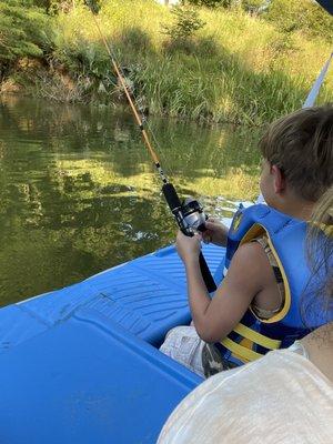 Grandson enjoying fishing