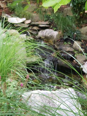 Waterfall in the garden.