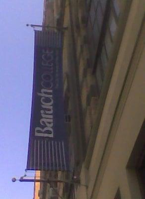 Baruch College banner on 17 Lexington Avenue