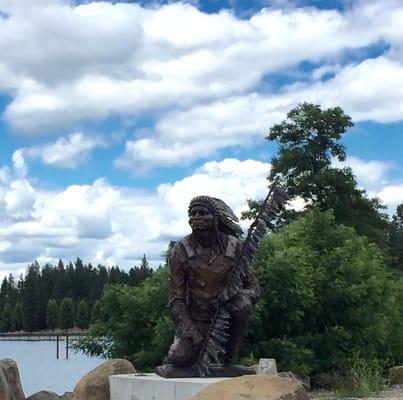 Chief Morris Antelope, along the Spokane River.