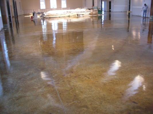 acid stain floor