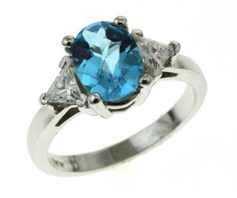 Blue topaz 14kt gold