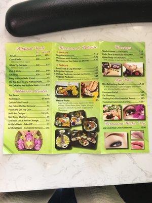 Price menu