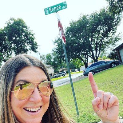 When you find your name on a street sign. You must take a selfie!