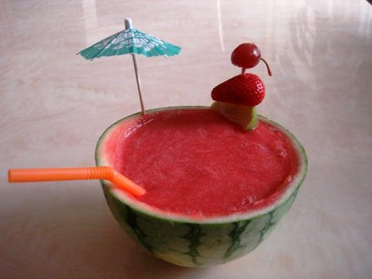 Summer Escape - A watermelon and lemon drink with dates. Very refreshing!