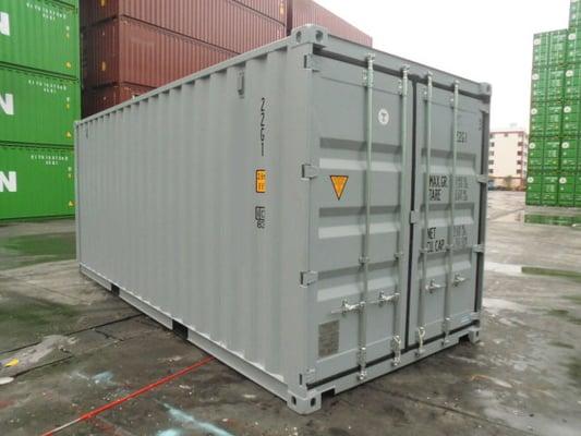 Railbox Consulting has one trip shipping containers for sale (grey & beige, color cannot be selected) more info: WesternContainerSales.com