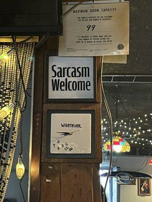 What's a five bar without fun signs?