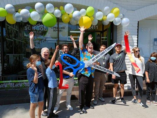 Ribbon cutting at the grand opening with Santa Monica Chamber of Commerce!