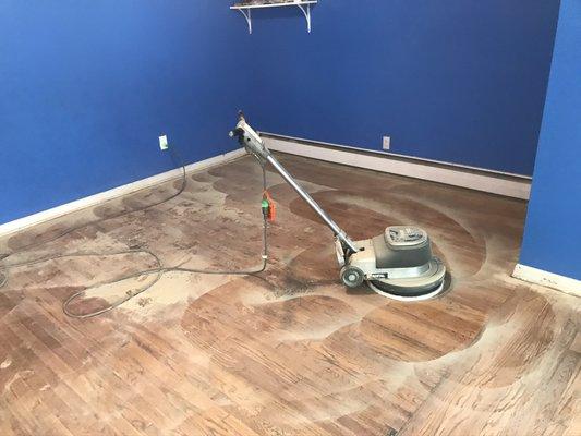 Re-finish floors