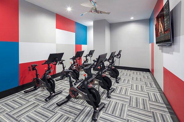 Yoga and Spin studio with Peloton bikes