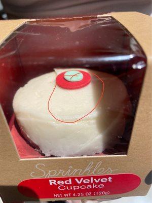 Hair inside cupcake